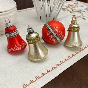 Vintage  West Germany 3 and Rauch 1 four piece ornaments